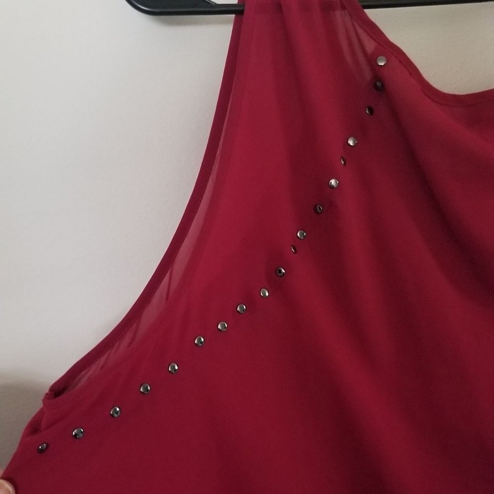 Torrid Burgundy Dress Blouse - Picture 5 of 5